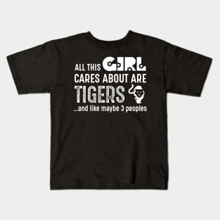 All This Girl Care About Are Tigers Costume Gift Kids T-Shirt